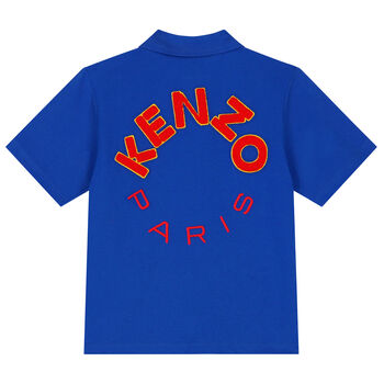 Boys Blue Logo Polo Shirt